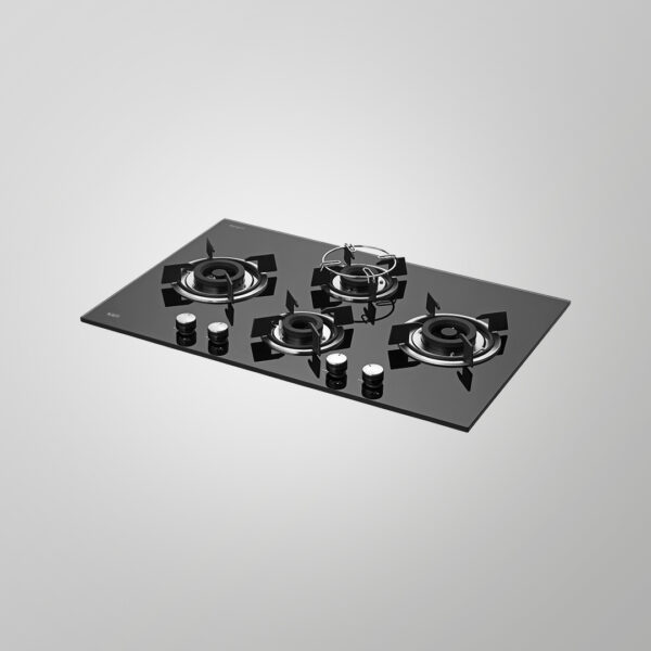 HBR 784 C - Built-in Hob,  4 Brass Burners, Auto Electric Ignition, Easy Grip Knobs