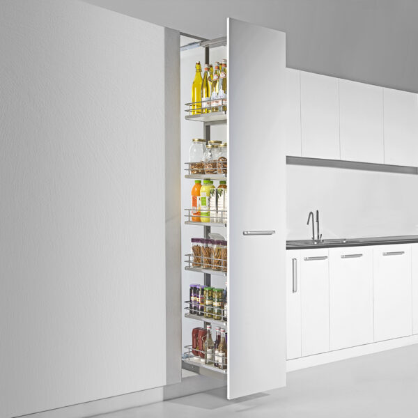 Pull Out Short Larder ( Wire Base Basket) (Cabinet Width : 450 mm Outer) K900(M)+K900SC(M)+K900(B)