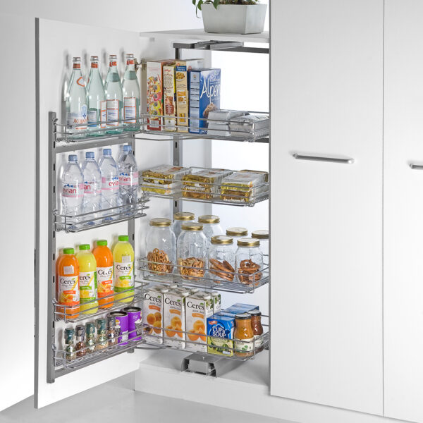 Short Pantry Single with Wire Base Baskets (Cabinet Width : 600 mm Outer) K911SC(M) + K911(B)