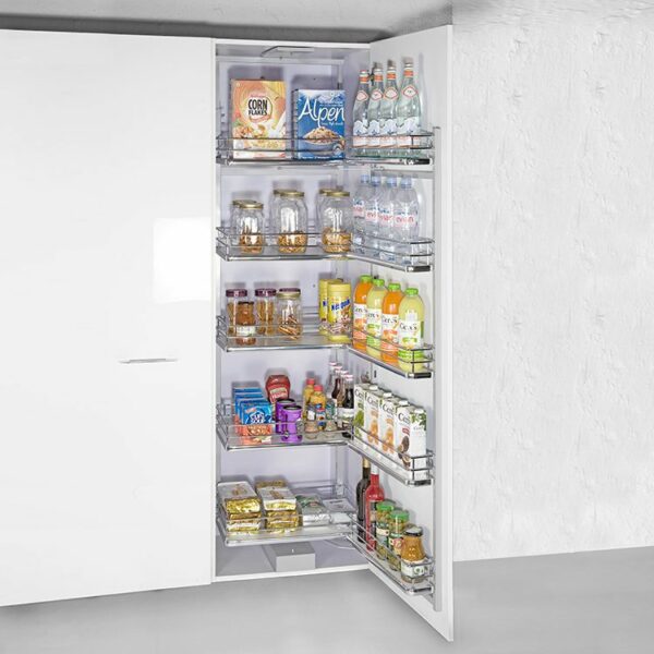 Tall Pantry Single with Wire Base Baskets (Cabinet Width : 450 mm Outer) K915 SC (M) + K915 (B)